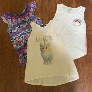 Lot of size 10 girls summer tops